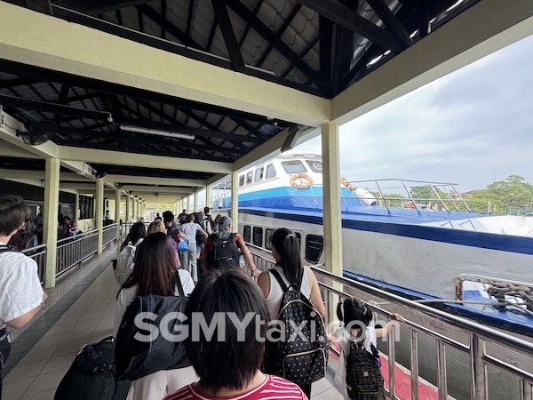 Bluewater Ferry onboarding at Mersing Jetty