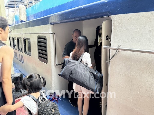 Bluewater Ferry onboarding at Mersing Jetty