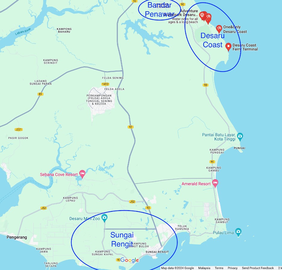 Desaru Coast Map