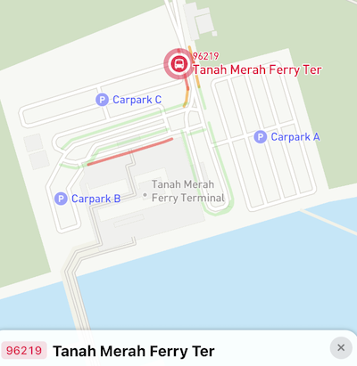 Ferry terminal Tanah Merah Parking Lot A B C