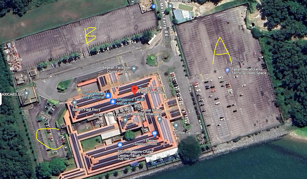 Ferry terminal Tanah Merah Parking Lot Satelite View