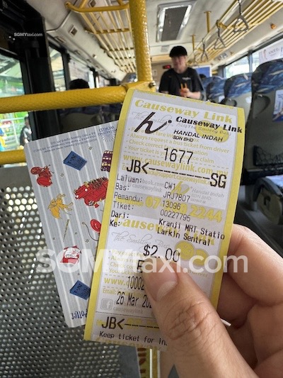Kranji CW1 Bus receipt