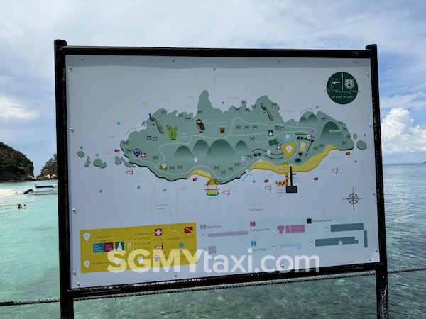 Rawa Island Map at Jetty