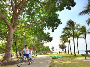 Cycling Around Singapore East Coast Park