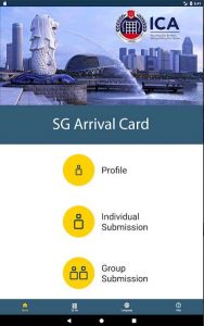 Singapore Electronic Arrival Card (Main)