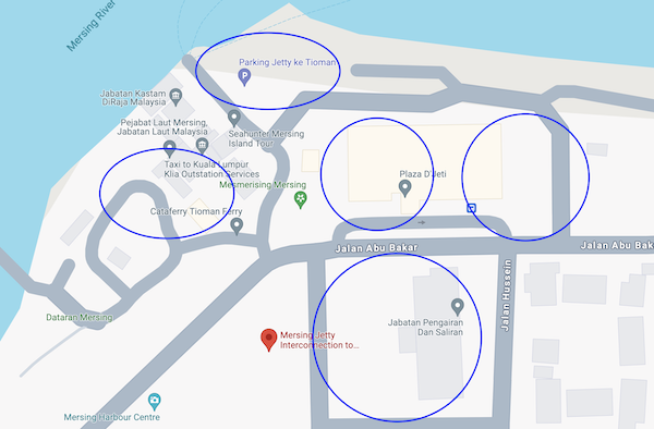 mersing jetty parking google map